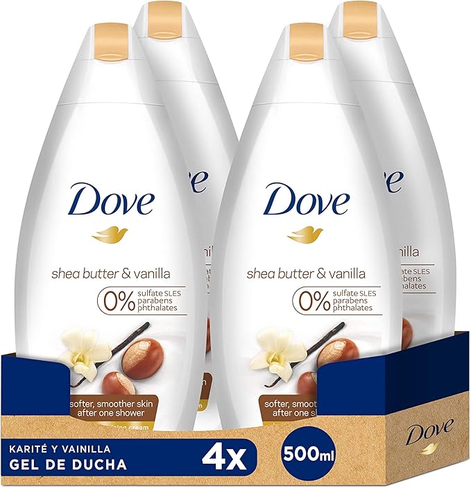 Dove Purely Pampering Body Wash, Shea Butter with Warm, White, Vanilla, 16.9 Oz (Pack of 4) - Image 2